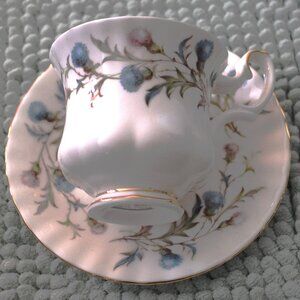 Royal Albert Brigadoon Fine Bone China Collectible Demi Tasse Tea Cup Thistle